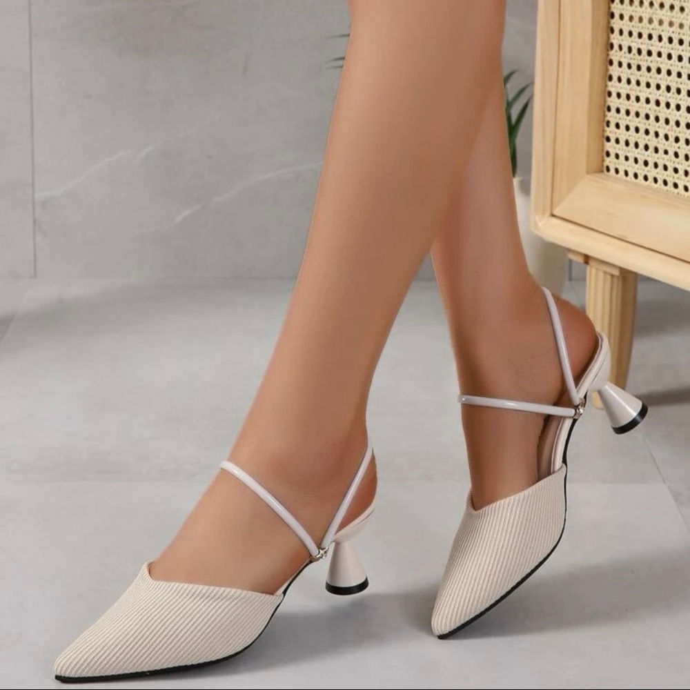 Nude short heels